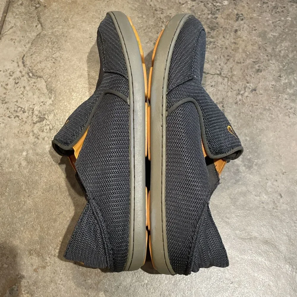 OluKai Nohea Mesh Slip-On Shoes Fog Gray Mens Size 8 EU 41 Fold-Down Heel